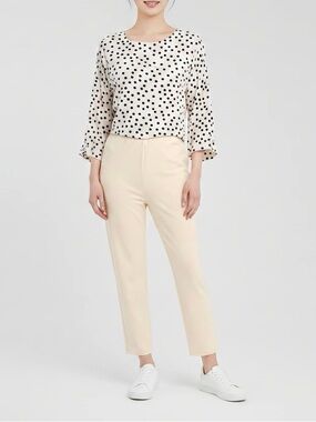 The Masai High-Rise Cream Ankle Pants - Women's- AA